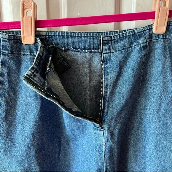 Vintage Y2K Route 66 Embroidered Denim Skirt Size 7/8 - Picture 7 of 8